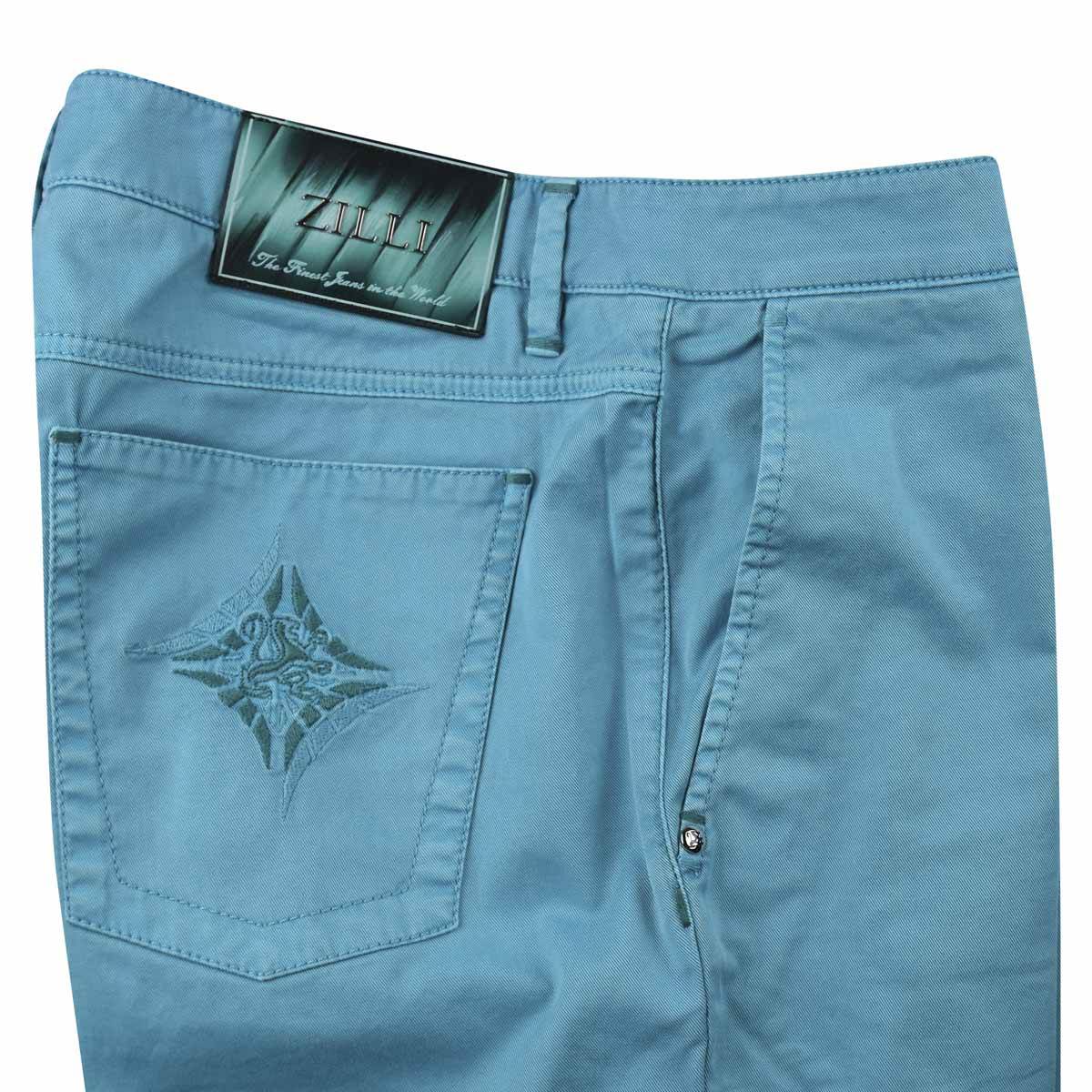 Zilli Light Blue Cotton Ea Pants