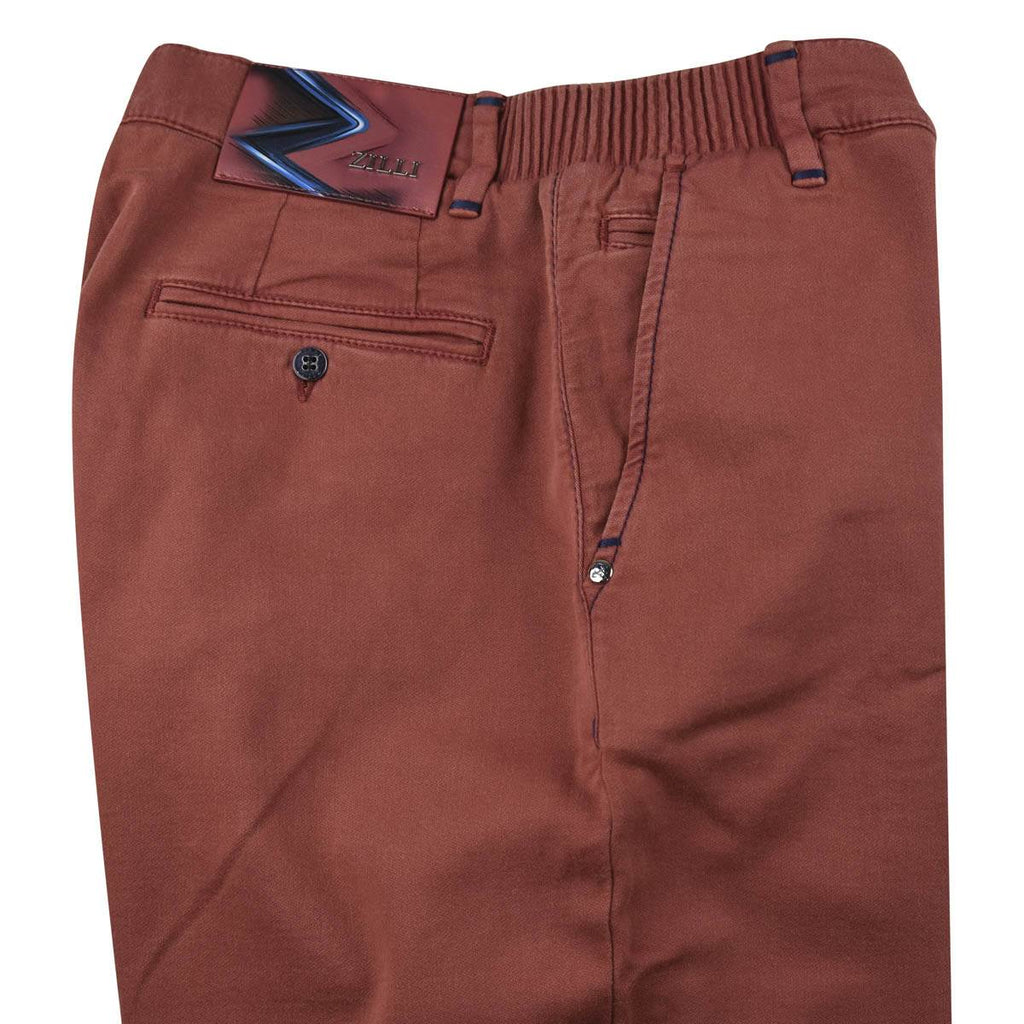 Zilli Red Cotton Silk Ea Pants