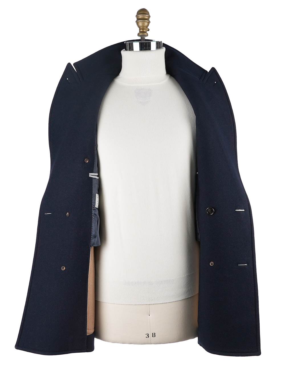 Brunello Cucinelli Blue Virgin Wool Coat