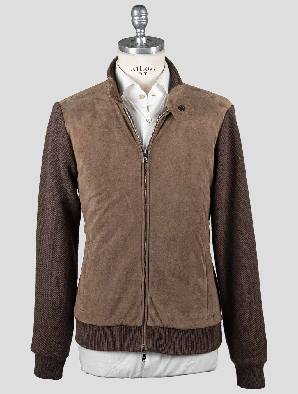 Fioroni Fioroni Brown Cashmere Leather Suede Coat Brown 000