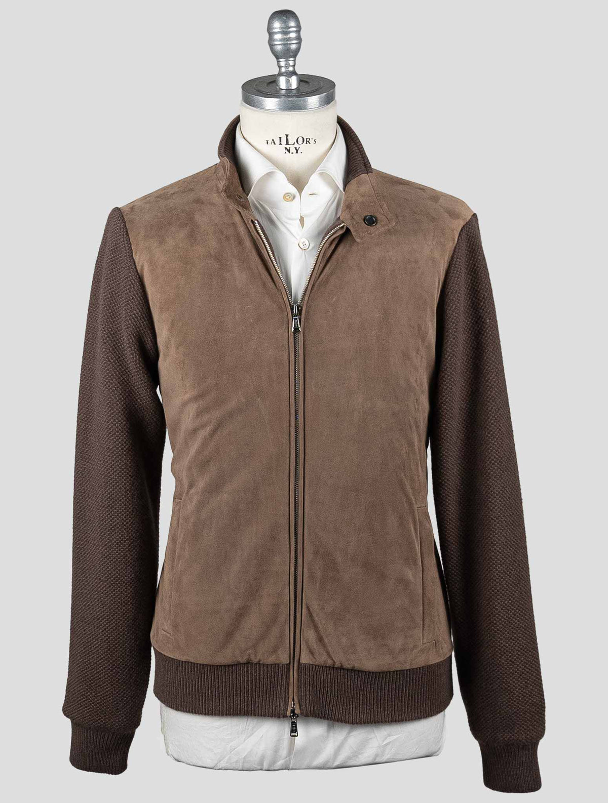 Fioroni Fioroni Brown Cashmere Leather Suede Coat Brown 000
