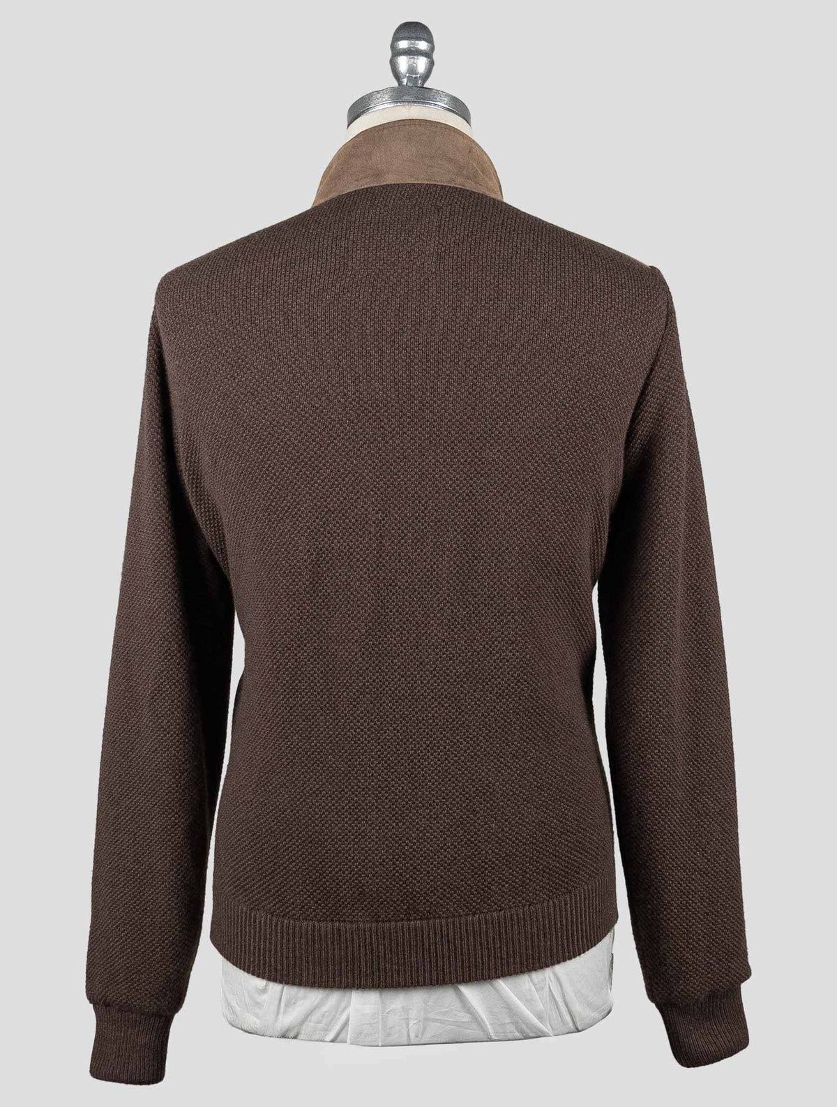 Fioroni Brown Cashmere Leather Suede Coat
