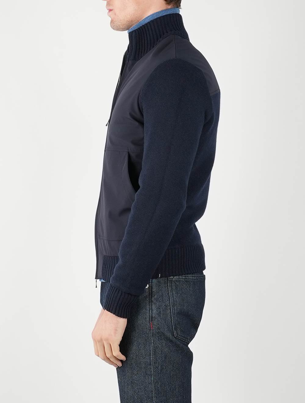Fioroni Blue Navy Cashmere Coat