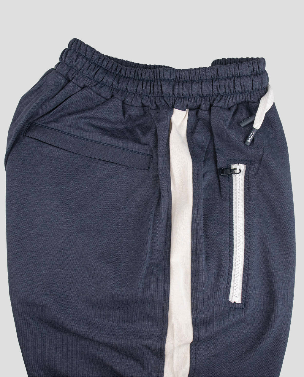 Barba Napoli Blue White Cotton Pa Short Pants
