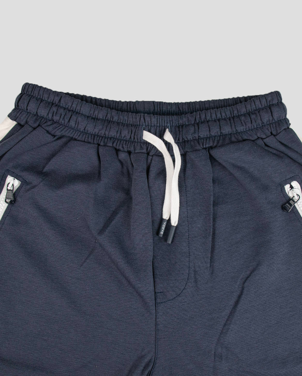 Barba Napoli Blue White Cotton Pa Short Pants