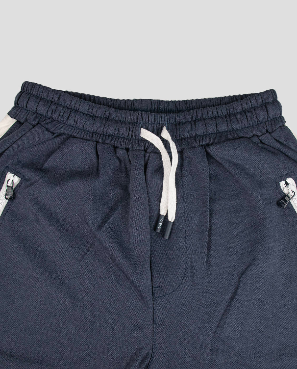 Barba Napoli Blue White Cotton Pa Short Pants