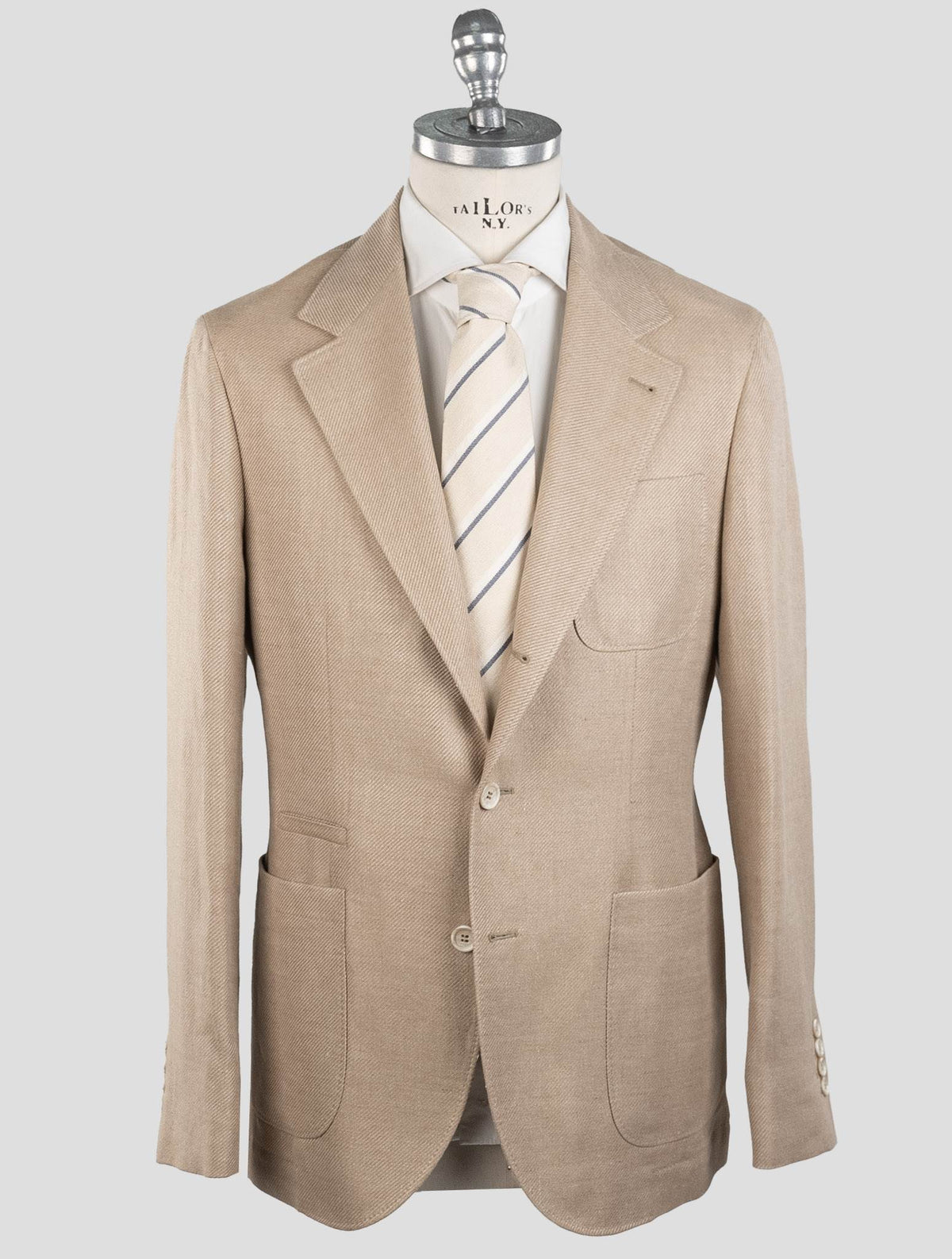 Brunello Cucinelli Brunello Cucinelli Beige Linen Wool Silk Blazer Beige 000