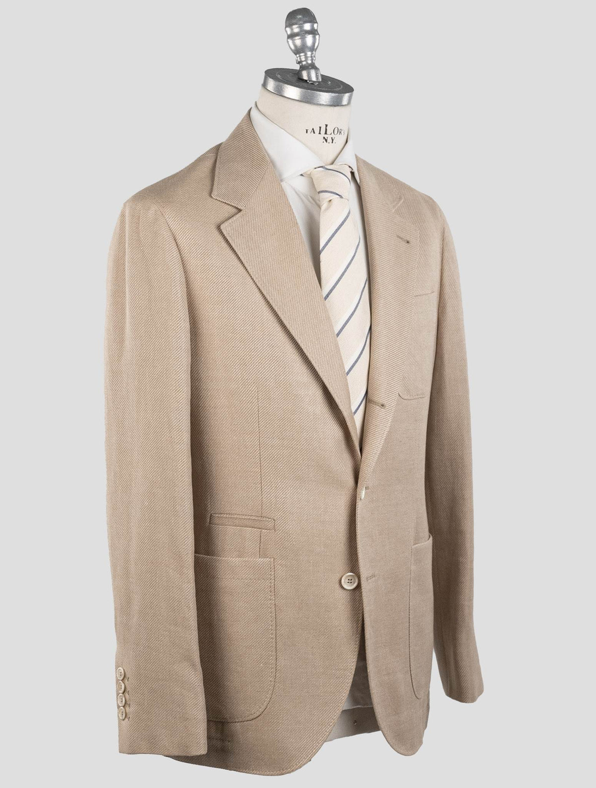 Brunello Cucinelli Brunello Cucinelli Beige Linen Wool Silk Blazer Beige 001