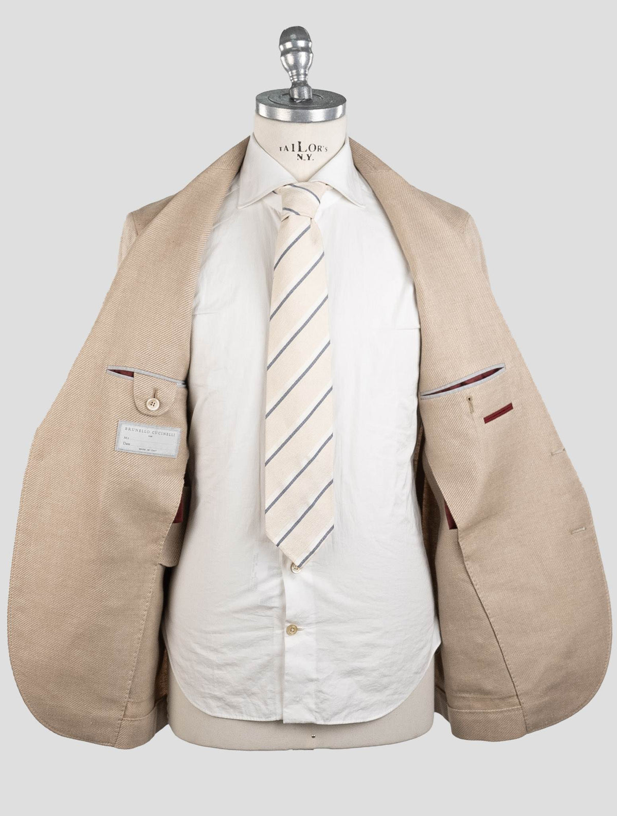 Brunello Cucinelli Beige Linen Wool Silk Blazer