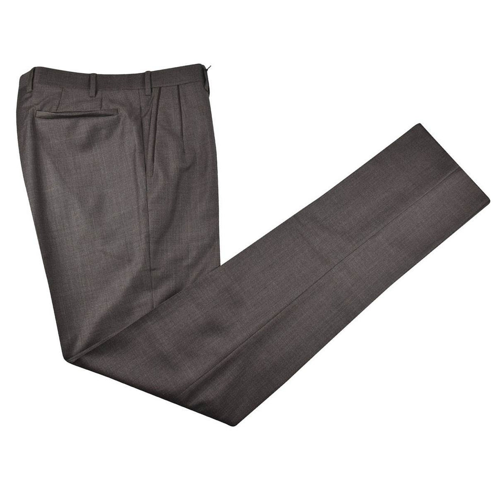 Zilli Zilli Brown Wool Dress Pant Brown 000