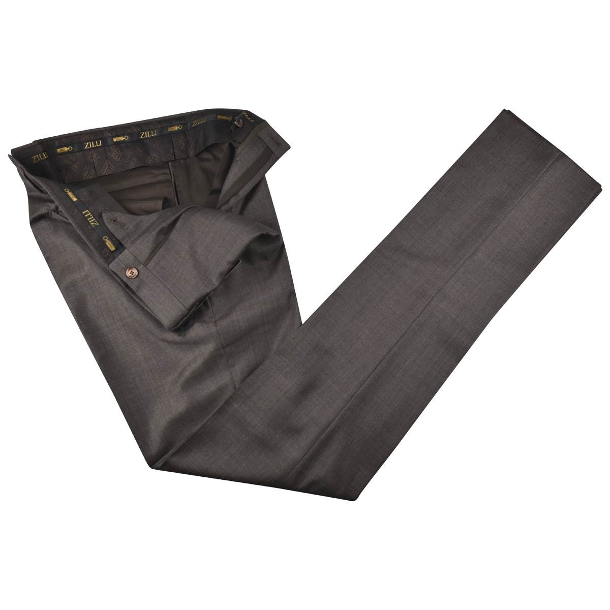 Zilli Zilli Brown Wool Dress Pant Brown 001