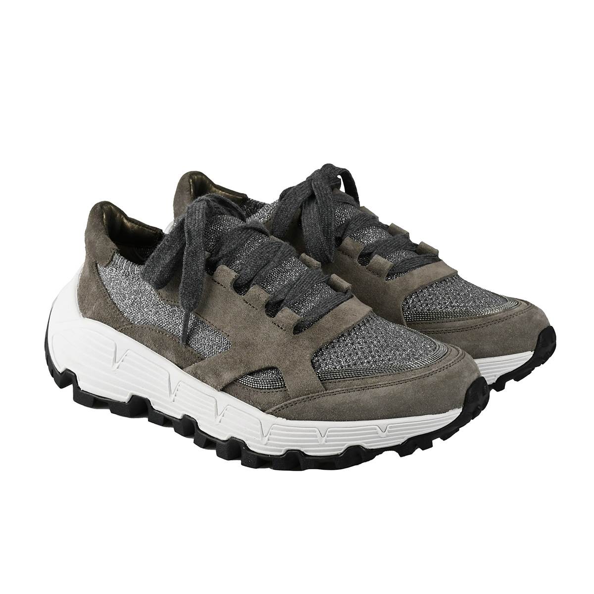Brunello Cucinelli Brunello Cucinelli Multicolor Leather Suede Pm Sneakers Multicolor 000