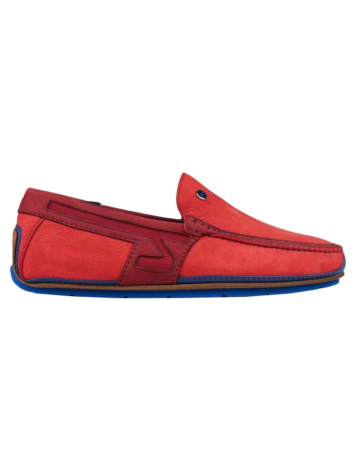 Zilli Red Leather Suede Loafers