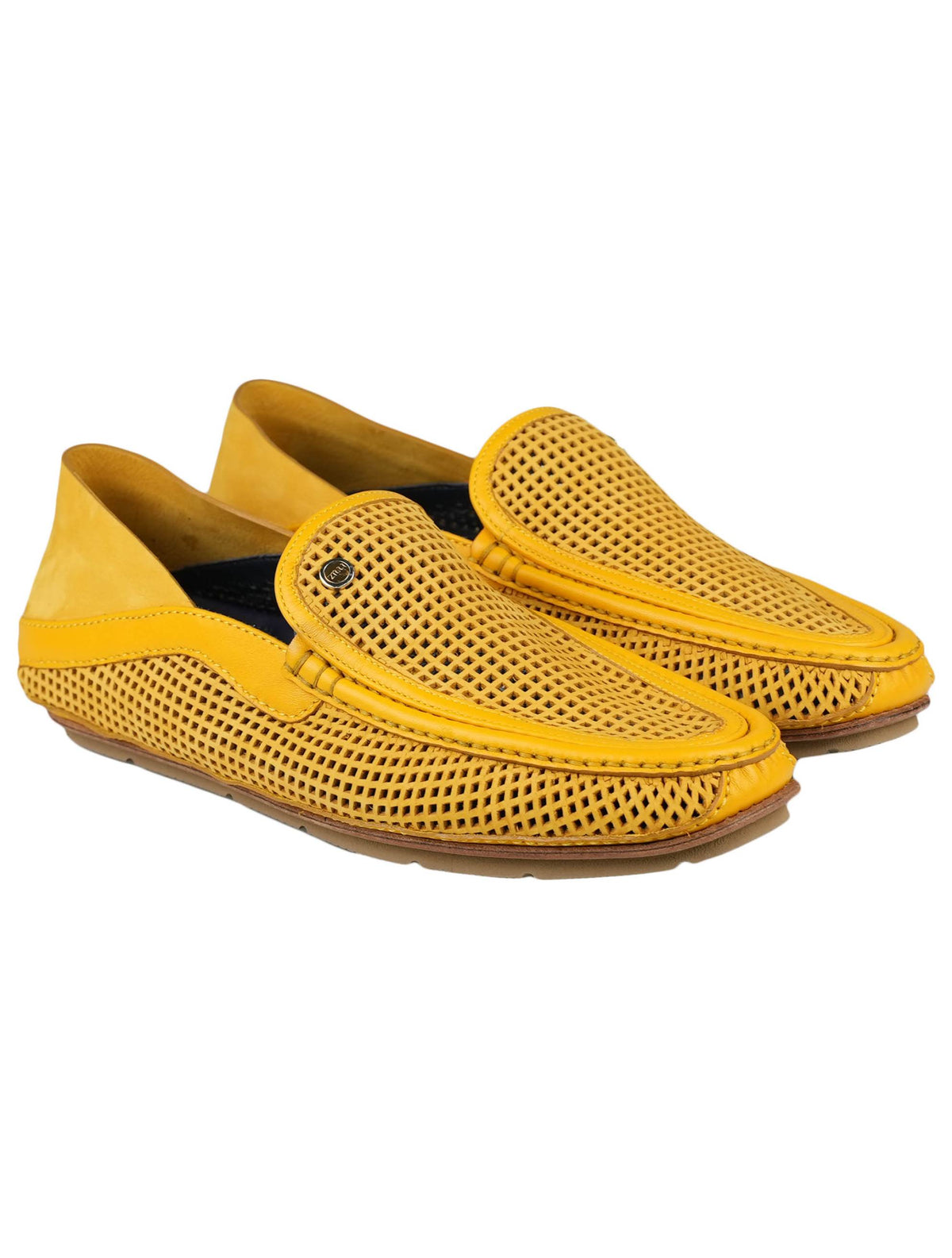 Zilli Yellow Leather Loafers