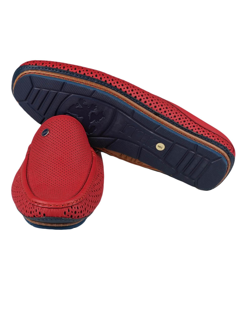 Zilli Red Leather Deer Slippers