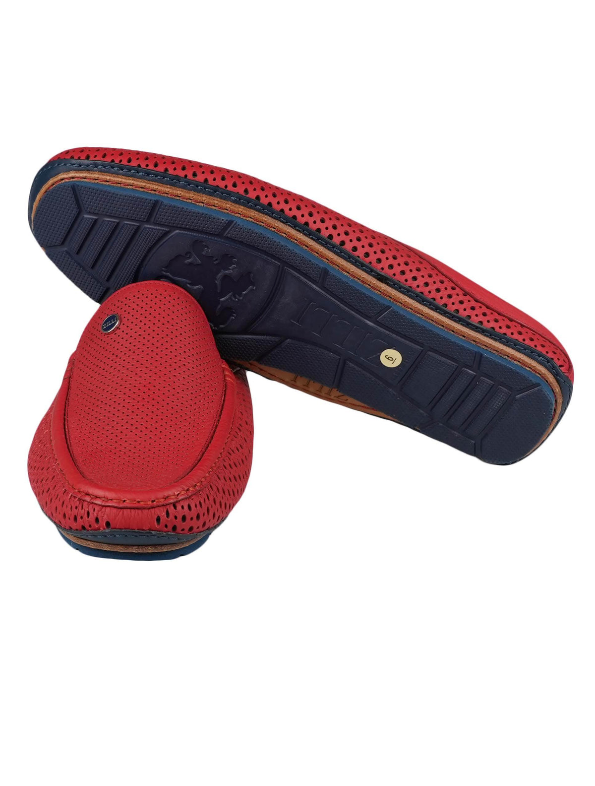 Zilli Red Leather Deer Slippers