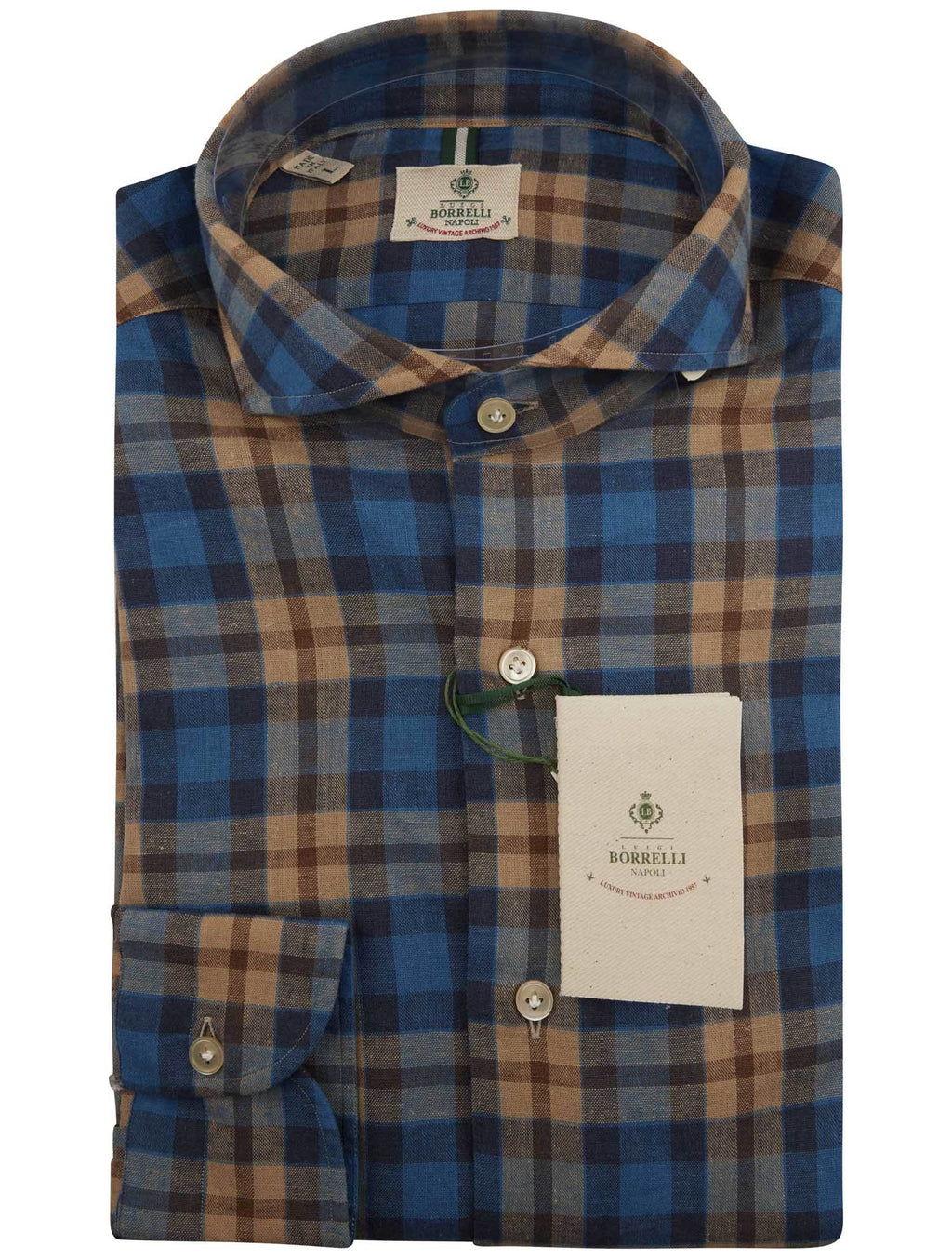 Luigi Borrelli Multicolor Cotton Linen Shirt
