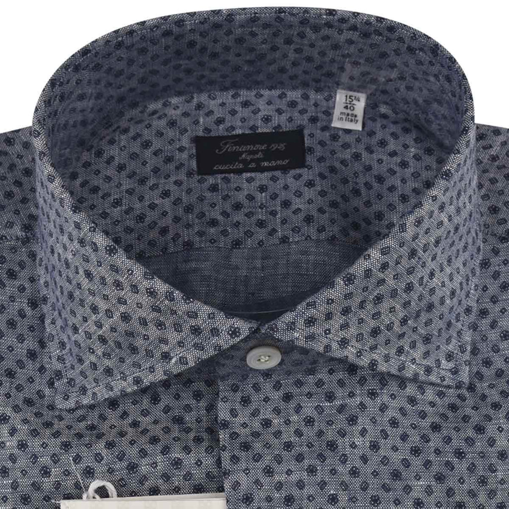 Finamore Finamore Blue Cotton Shirt Blue 001