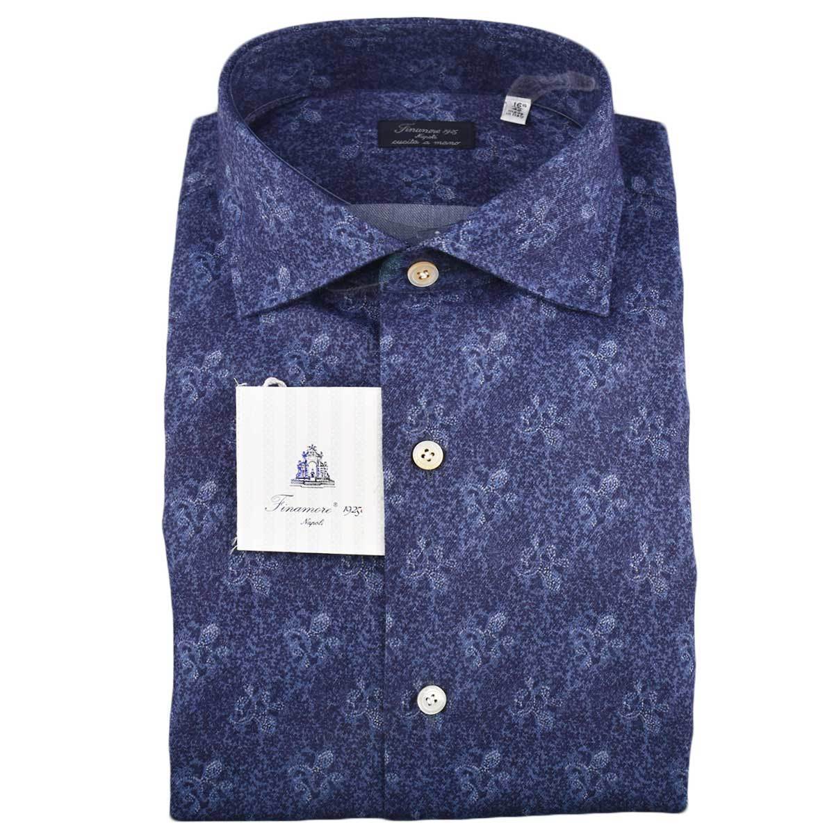 Finamore Finamore Blue Cotton Shirt Blue 000