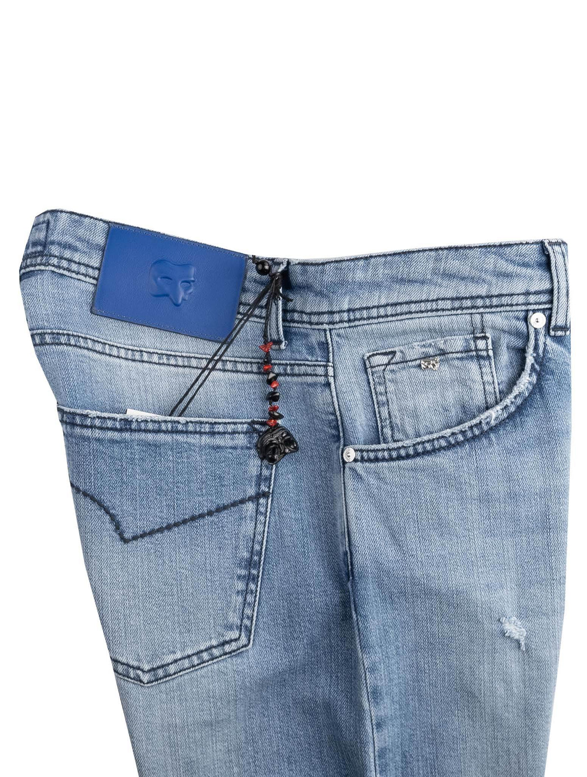 Marco Pescarolo Light Blue Cotton Ea Jeans