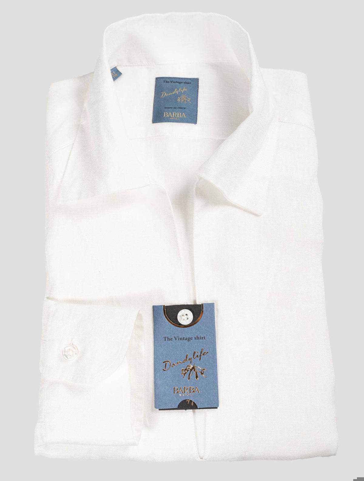Barba Napoli Barba Napoli White Linen Polo Shirt White 000
