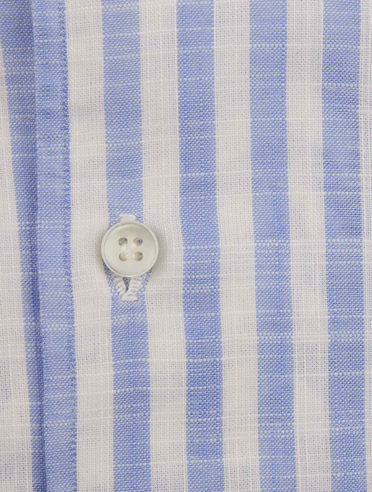 Luigi Borrelli Blue White Cotton Shirt