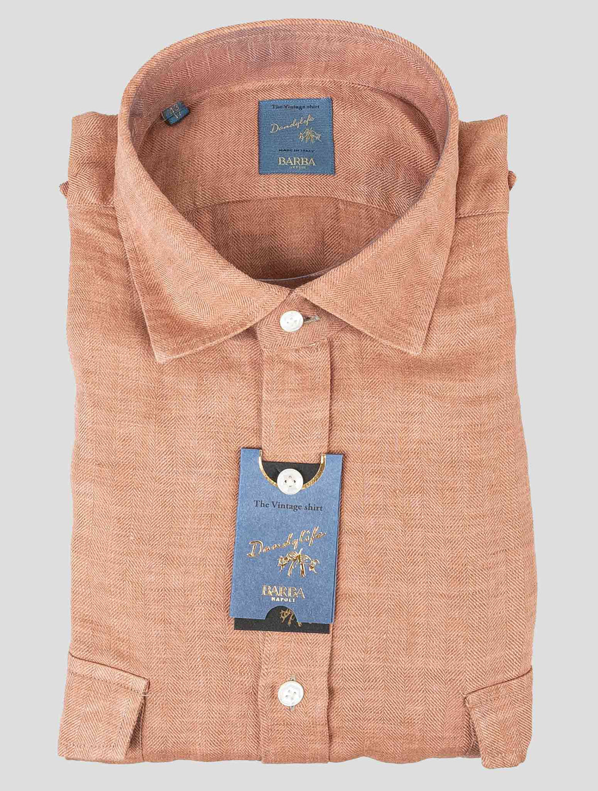 Barba Napoli Barba Napoli Brown Linen Shirt Brown 000