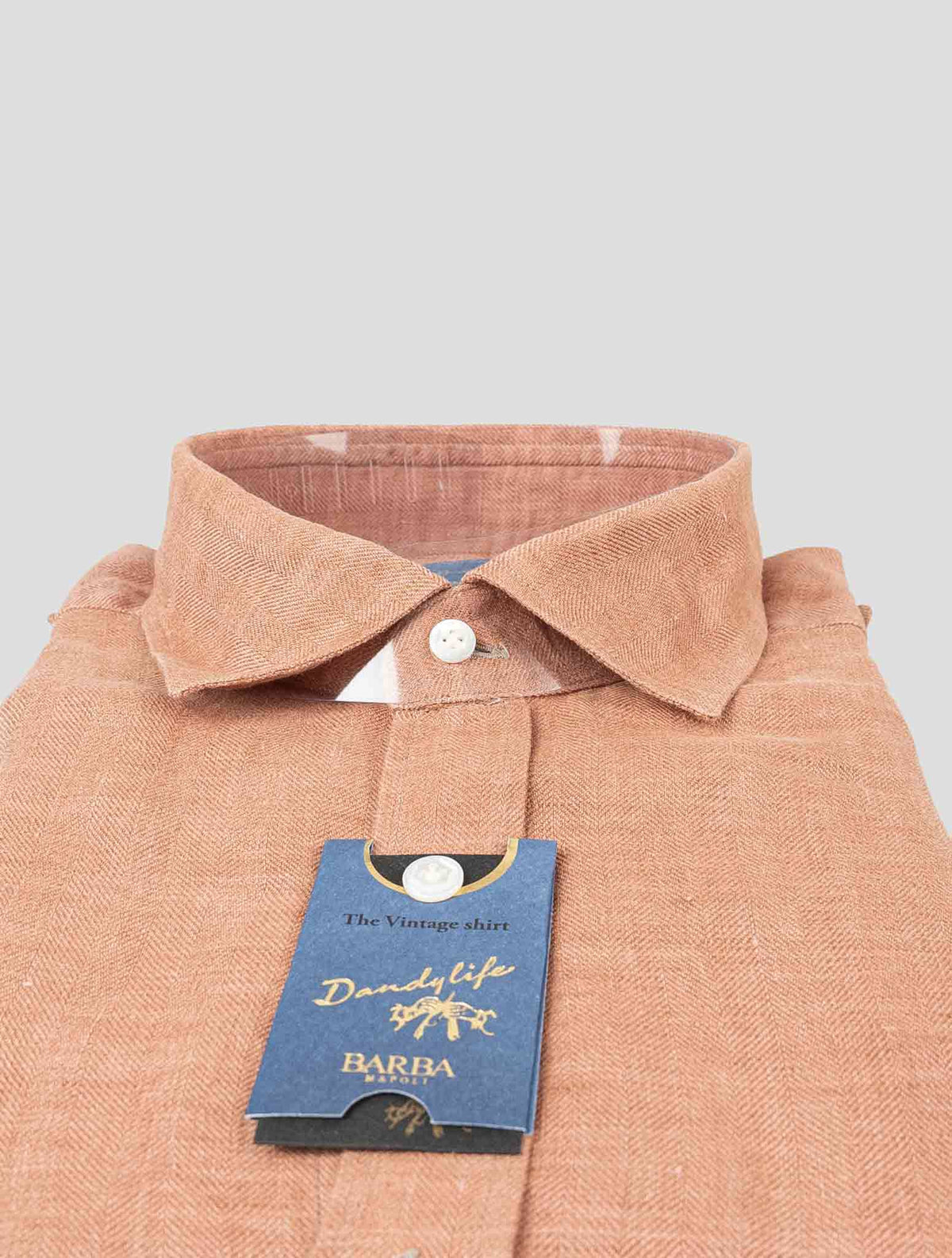 Barba Napoli Barba Napoli Brown Linen Shirt Brown 001