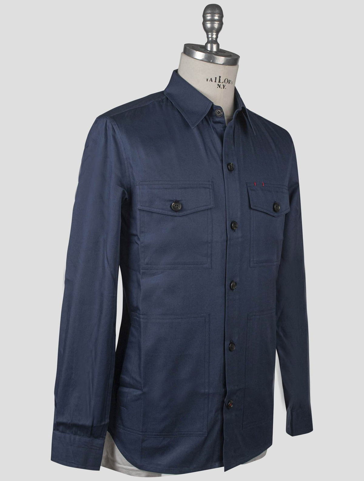 Isaia Isaia Blue Cotton Overshirt Blue 001