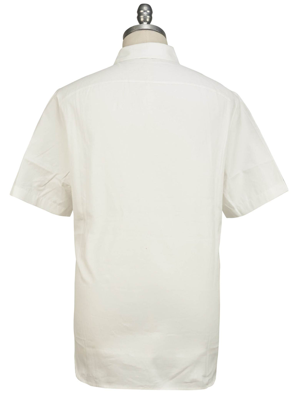 Isaia White Cotton Shirt Short Sleeve