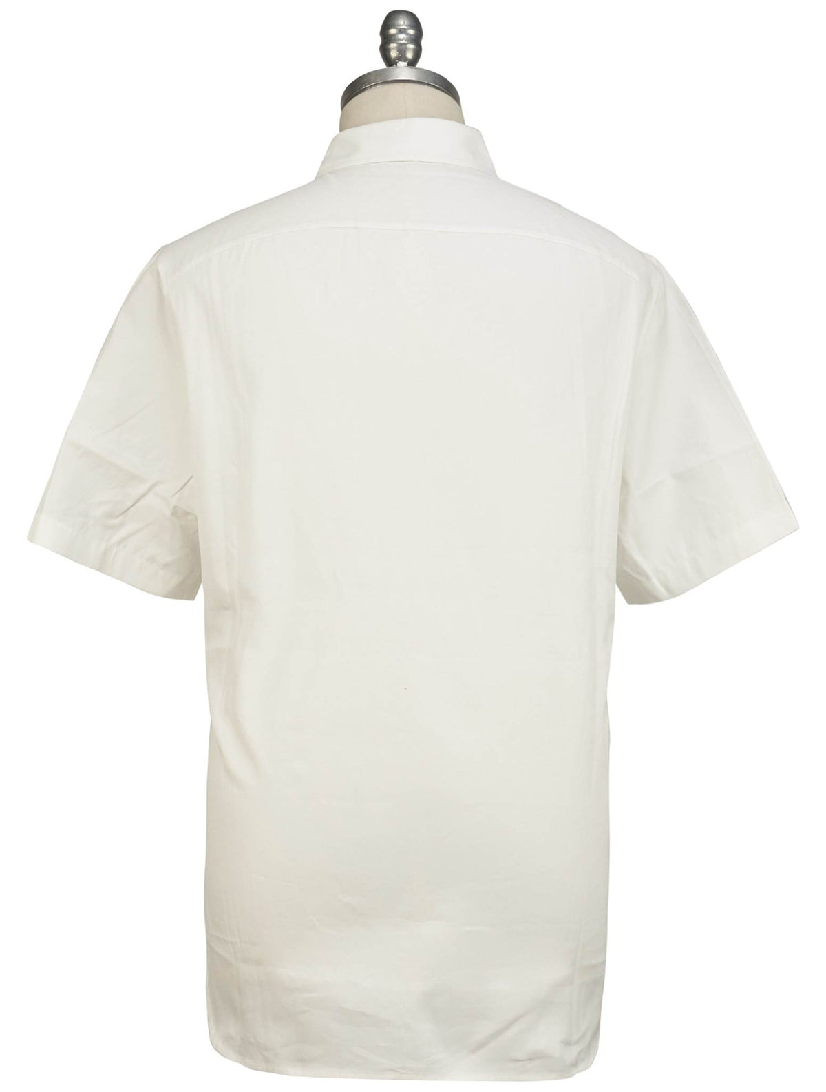 Isaia White Cotton Shirt Short Sleeve