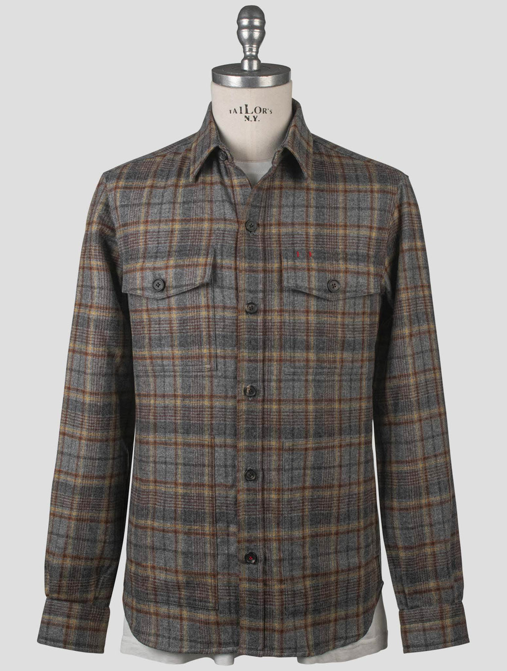 Isaia Multicolor Virgin Wool Cashmere Overshirt