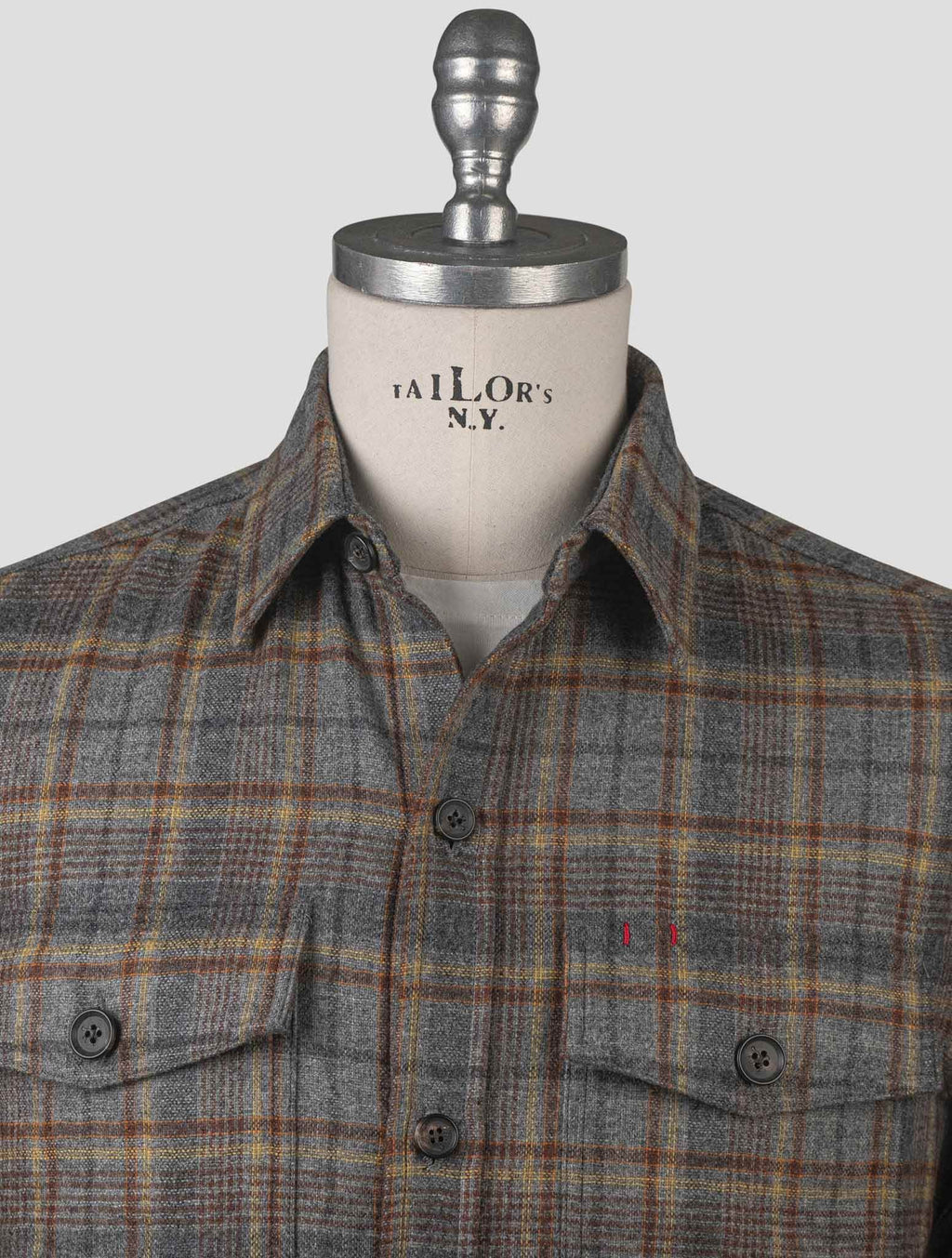Isaia Multicolor Virgin Wool Cashmere Overshirt