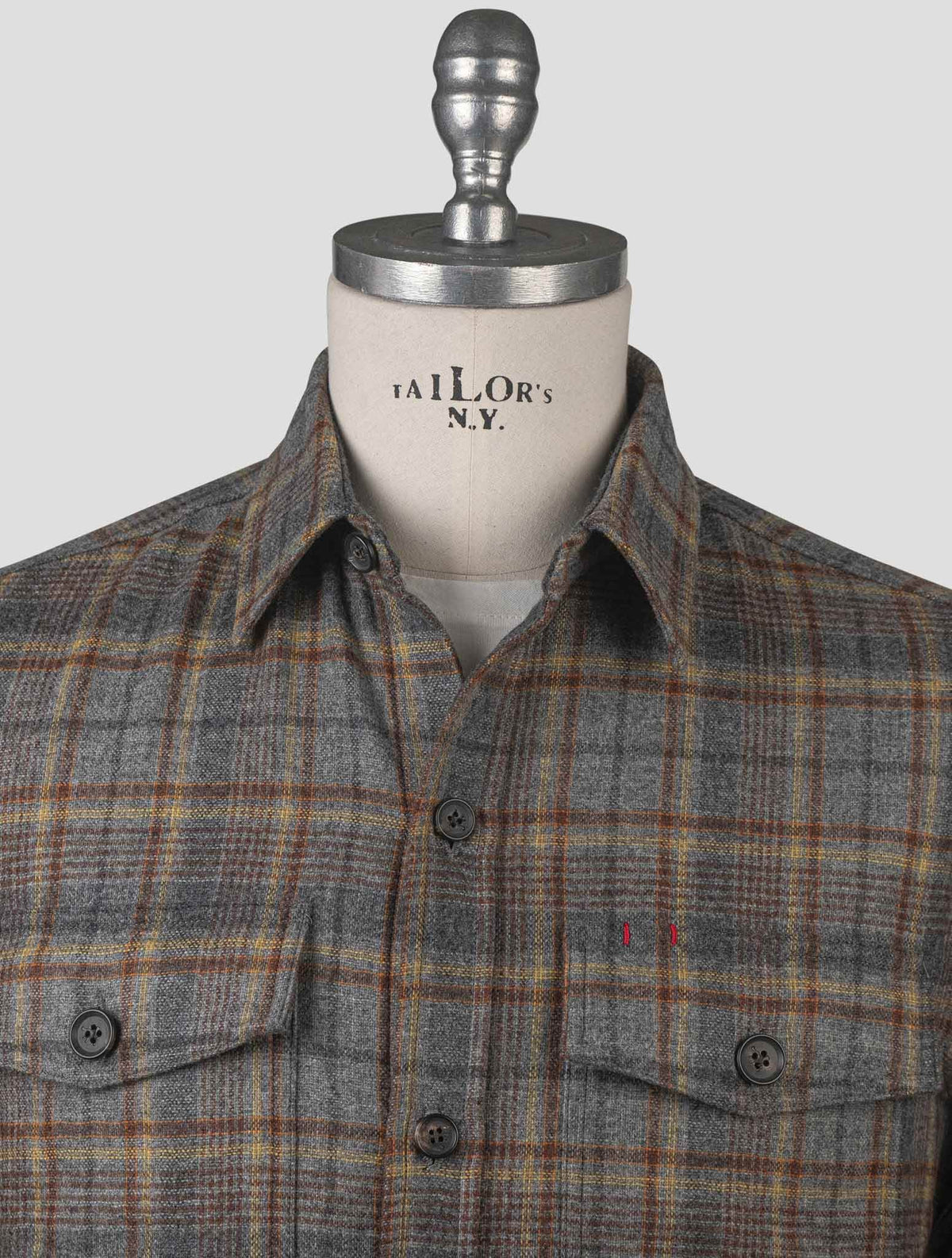 Isaia Multicolor Virgin Wool Cashmere Overshirt