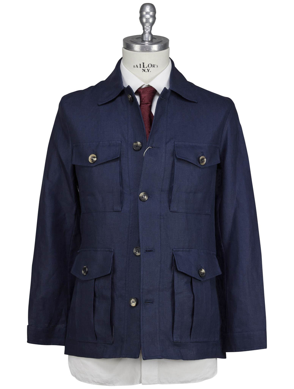 Luigi Borrelli Luigi Borrelli Blue Linen Coat Blue 000