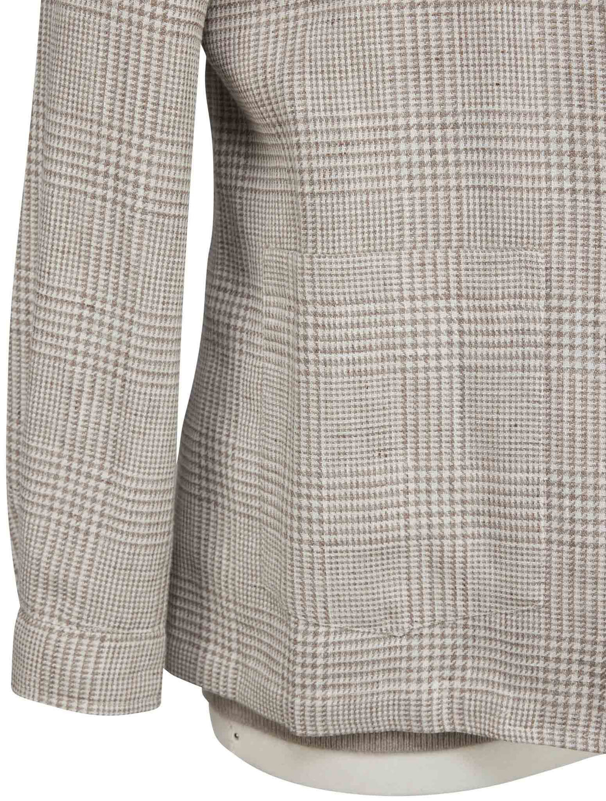 Luigi Borrelli Beige White Linen Virgin Wool Coat