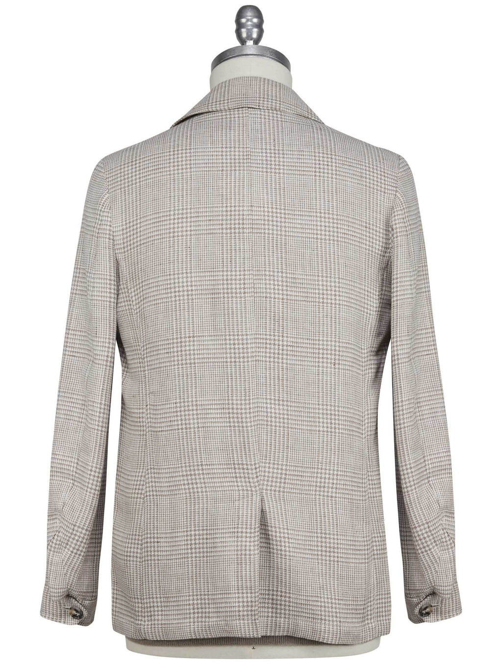 Luigi Borrelli Beige White Linen Virgin Wool Coat