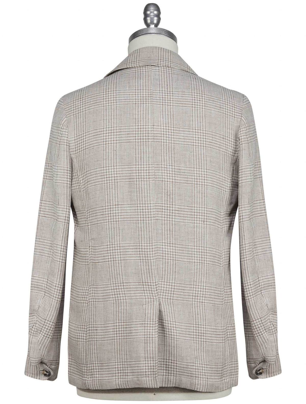 Luigi Borrelli Beige White Linen Virgin Wool Coat