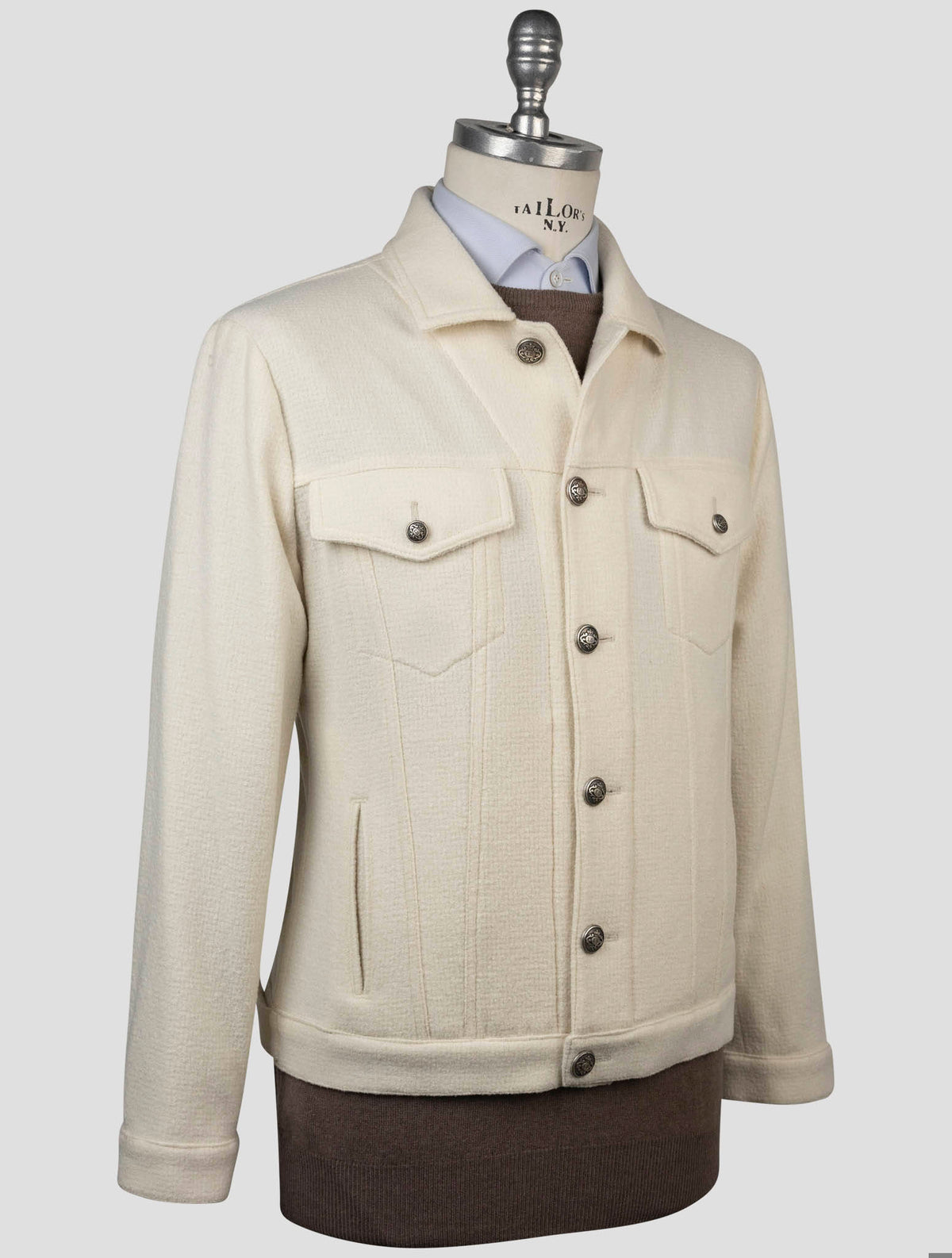 Luigi Borrelli Luigi Borrelli White Silk Coat White 001