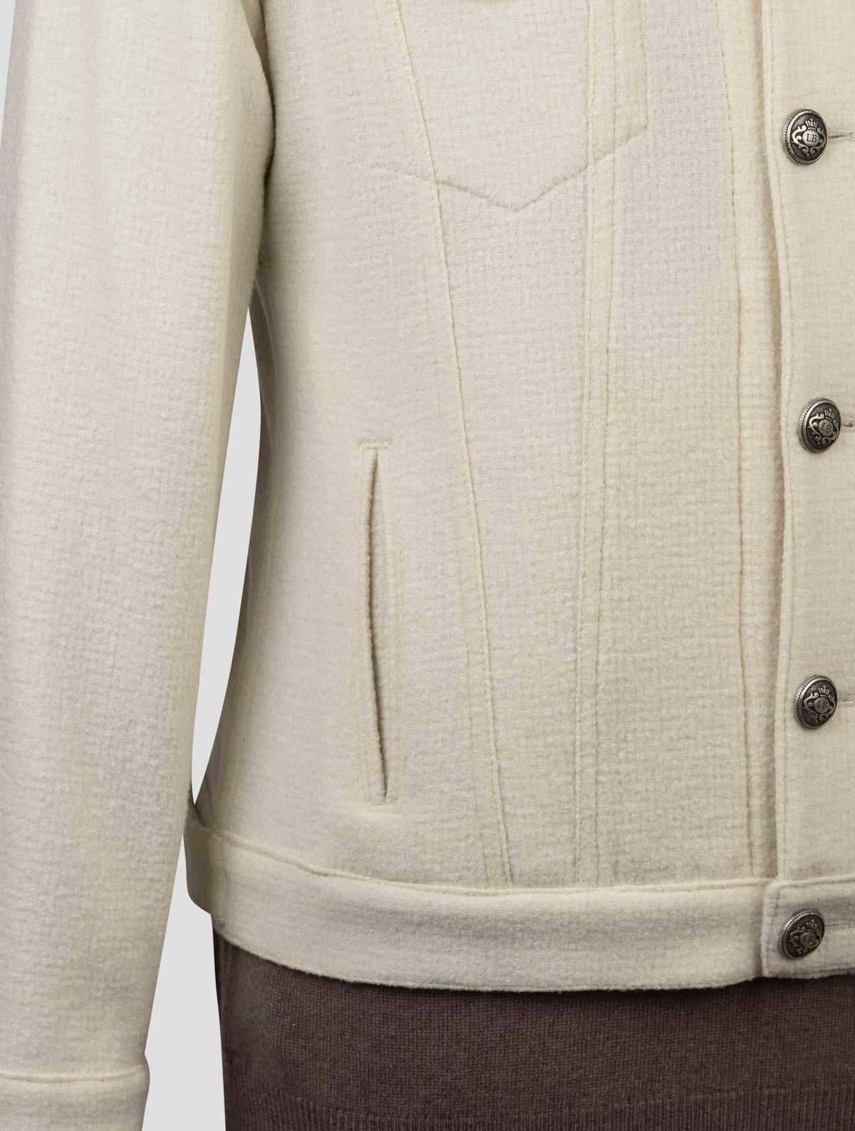 Luigi Borrelli White Silk Coat