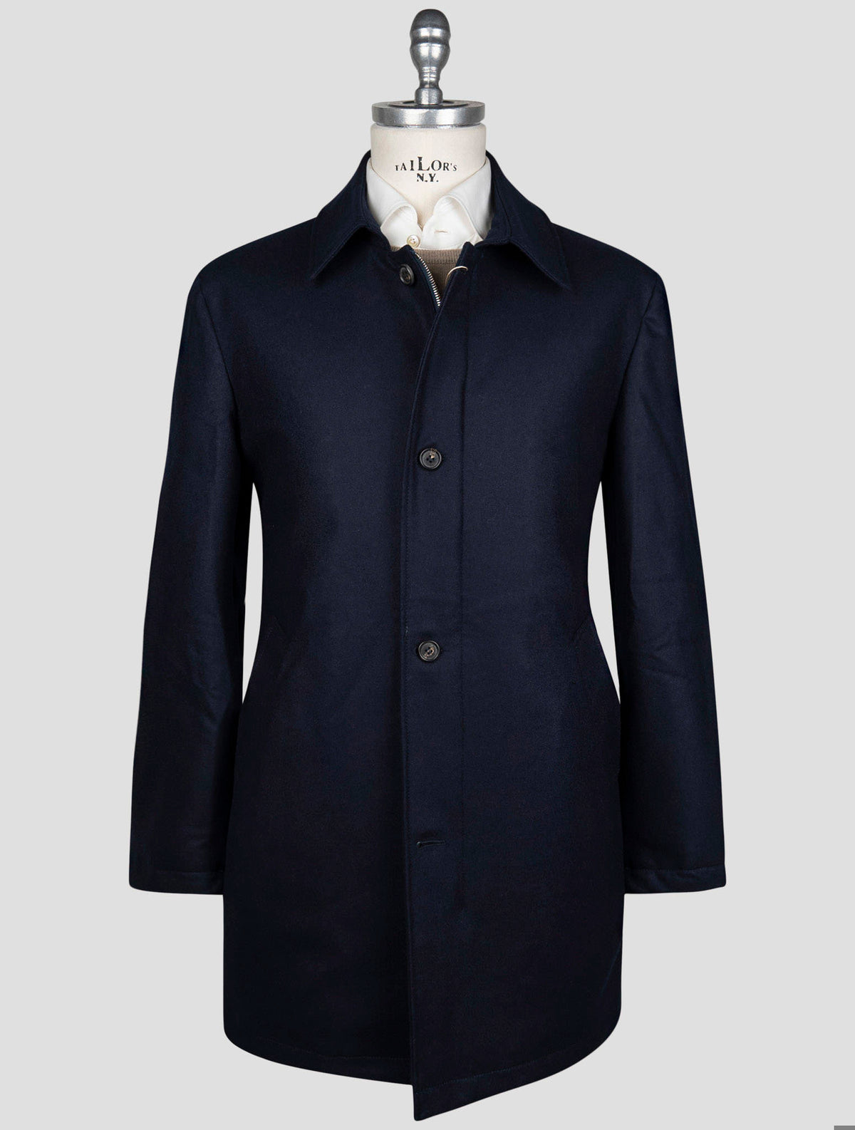 Luigi Borrelli Luigi Borrelli Blue Virgin Wool Overcoat Blue 000