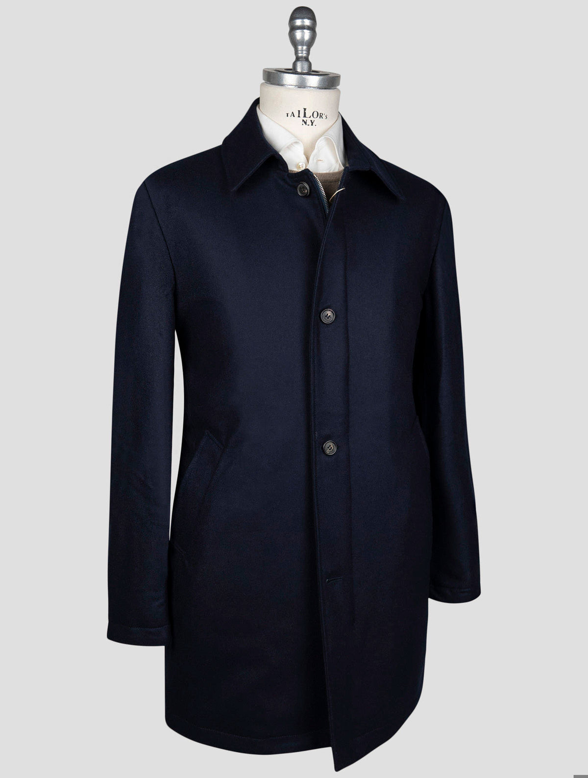 Luigi Borrelli Luigi Borrelli Blue Virgin Wool Overcoat Blue 001