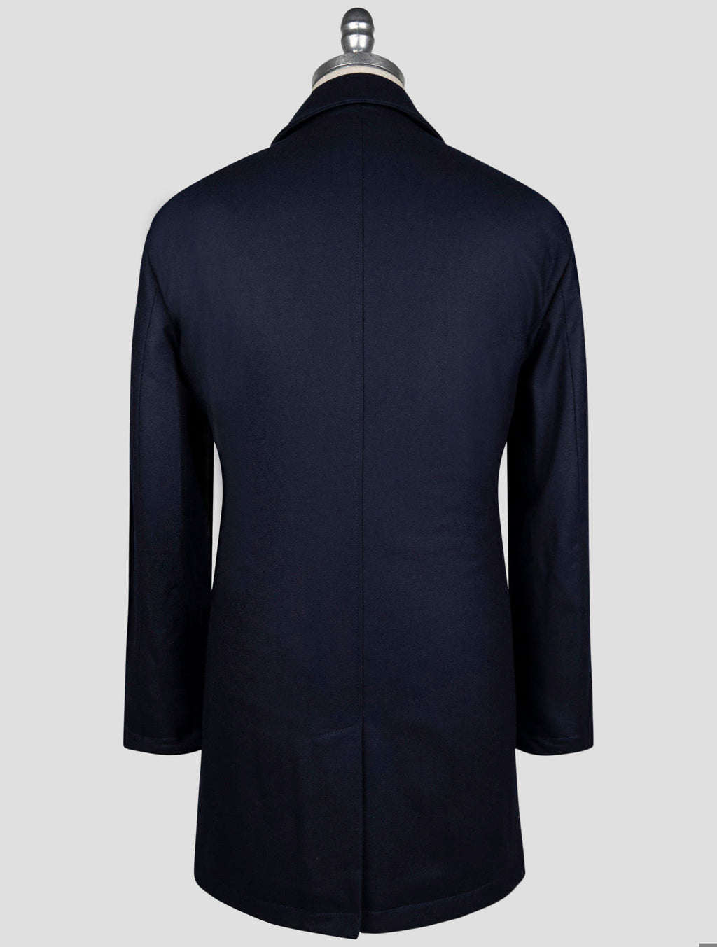 Luigi Borrelli Blue Virgin Wool Overcoat