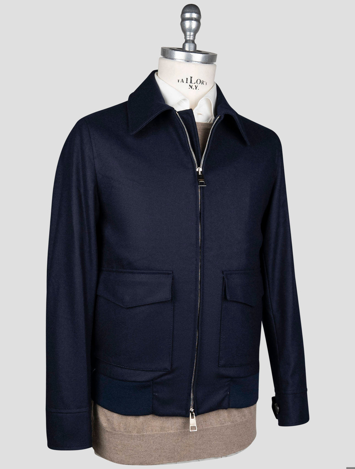 Luigi Borrelli Luigi Borrelli Blue Virgin Wool Coat Blue 001