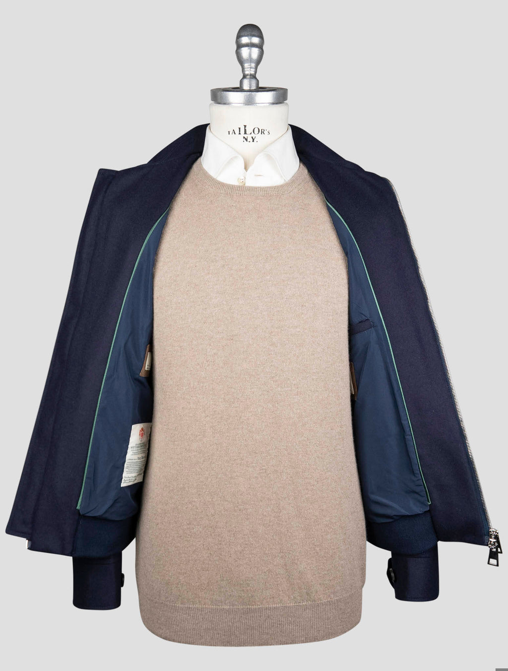Luigi Borrelli Blue Virgin Wool Coat