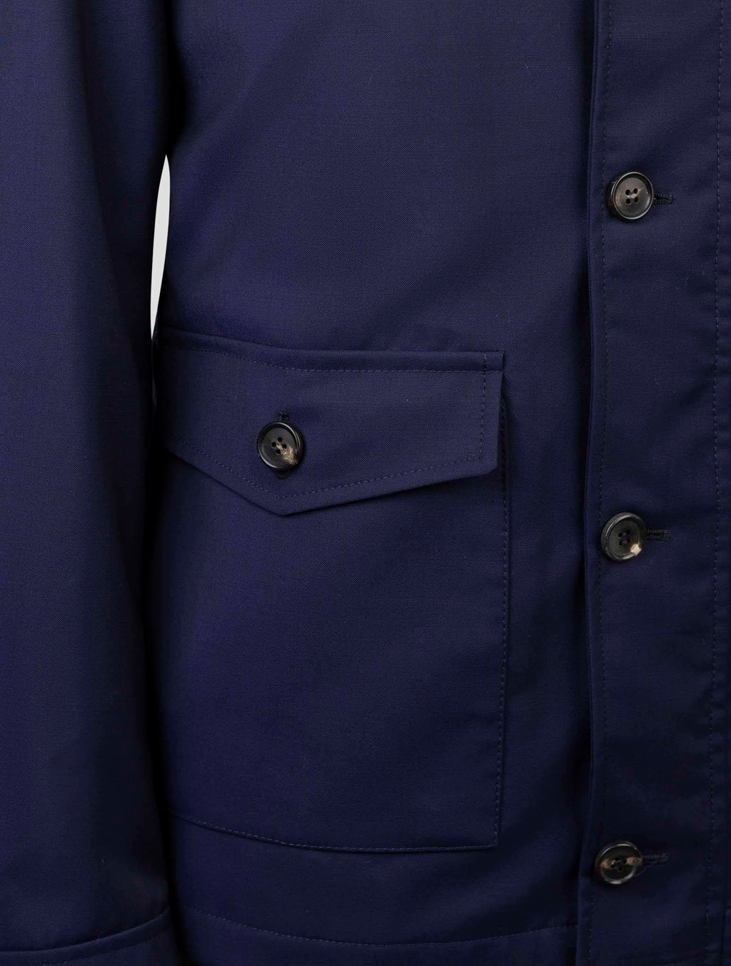 Luigi Borrelli Blue Virgin Wool Coat