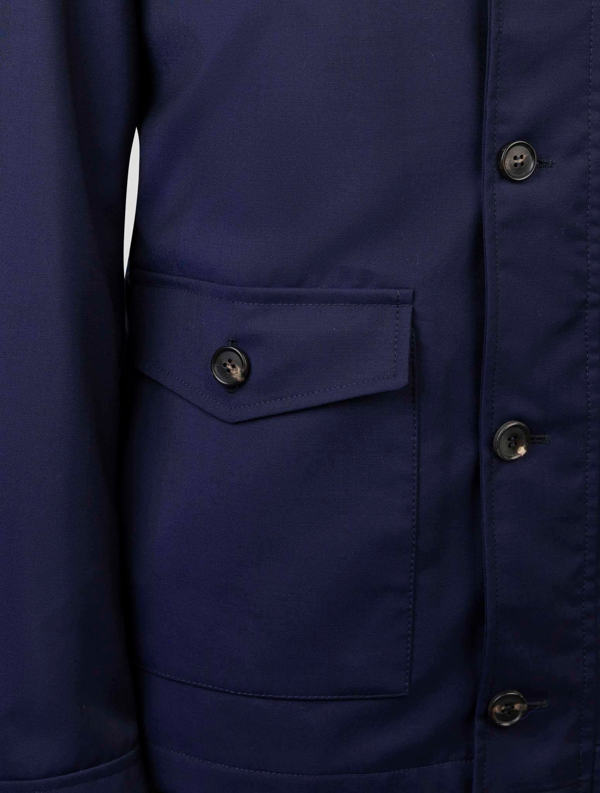 Luigi Borrelli Blue Virgin Wool Coat