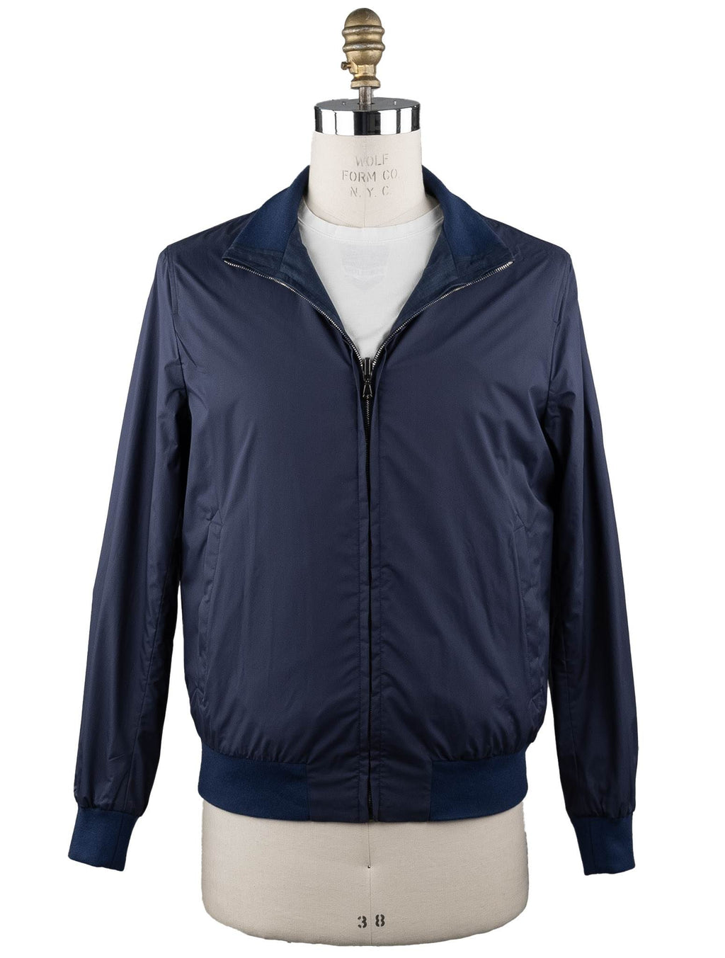 Cesare Attolini Blue Silk Cotton Reverse Coat