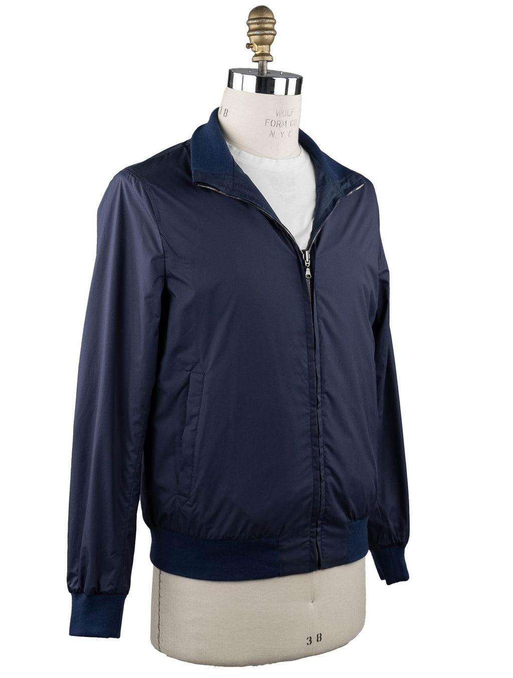 Cesare Attolini Blue Silk Cotton Reverse Coat