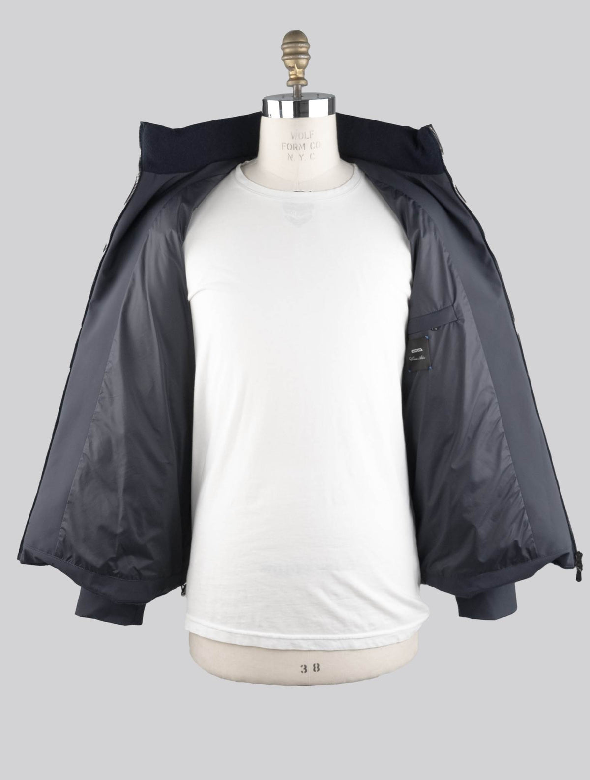 Cesare Attolini Blue Cashmere Pl Coat